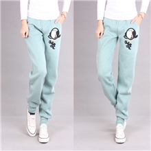 韩版抓绒奥利弗女式休闲长裤宽松百搭运动女卫裤大码加肥女裤批发