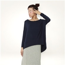 简约长款七分袖宽松T恤莫代尔垂感基础款宽松T恤