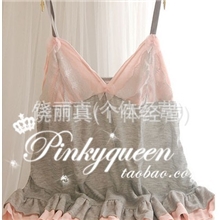 千思恋日韩睡衣套装批发吊带+平脚裤棉质家居服依传说睡衣8130