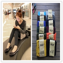 秋冬季新款女装HM韩国加厚加绒纯色暖倍儿打底裤批发不倒绒铅笔裤