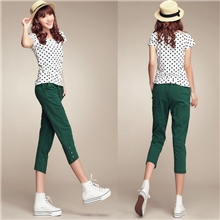 2013精棉新款女七分休闲卫裤韩版直筒运动休闲裤薄款厂家直销