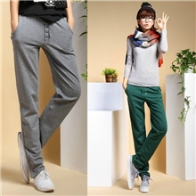 2013秋装新品纯棉运动裤女式哈伦休闲裤韩版女卫裤