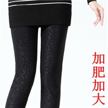 2013印花大码暗花压花中老年女妈妈装加绒加厚打底裤保暖裤批发