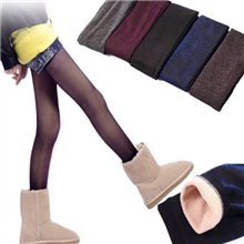 新款显瘦秋冬必备假透肉双层打底裤加厚保暖九分打底裤袜批发厂
