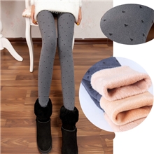 2013秋冬季新品韩国双层加厚加绒蝴蝶爱心保暖裤打底裤批发H1