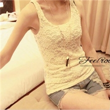 2013夏季新品性感显瘦时尚全蕾丝镂空女士百搭打底背心批发