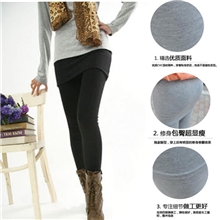 0047韩国新款秋装修身打底裤包臀显瘦假两件裙裤九分裤批发代发