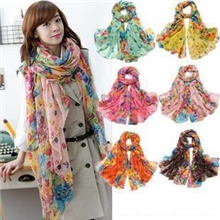 006新款批发巴厘纱平板围巾田园碎花大花超大长方形碎花棉麻披肩