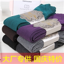 韩版新款秋冬季显瘦竖条纹加厚打底裤韩国时尚踩脚打底裤批发