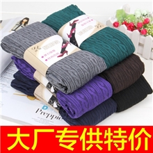 韩版秋冬加厚超显瘦时尚打底裤袜百搭彩色麻花踩脚打底裤批发