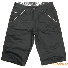 男装滑板裤原单系列时尚黑色捆边五分裤8350198