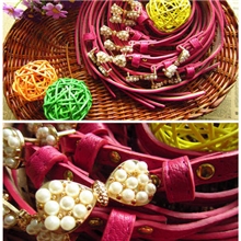 不掉屑珍珠女士腰带细皮带女款装饰时尚韩版腰带