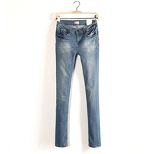 2013新款中腰修身终极显瘦铅笔小脚裤包腿裤脚专柜女现货牛仔裤