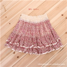 雅诗良品18772-5日系韩版夏秋女装批发雪纺碎花短裙