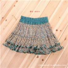 雅诗良品18772-1韩版浪漫蕾丝女装批发网布印花短裙