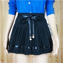 厂家批发秋冬新款女装韩版低腰纯色百搭淑女百褶短裙半身裙配腰带