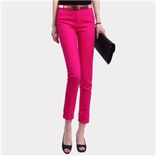 蝶贝儿夏秋款韩版弹力翻边九分裤小脚铅笔打底女裤休闲裤606