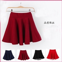 2013春秋打底韩版百褶高腰蓬蓬裙太阳裙伞裙女短裙半身裙子