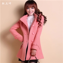 2013新款秋冬毛呢外套女中长款韩版修身呢子大衣