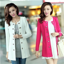 原版实拍2013秋装新款韩版潮流时尚纯色气质圆领开衫长袖外套女