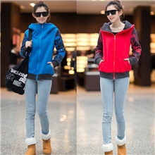 2013冬季韩版学生装秋冬加厚加绒保暖开衫休闲卫衣外套女