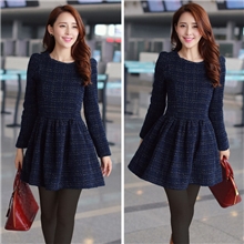 2013冬季新款时尚品牌女装长袖连衣裙一件代发服装免费代理B275