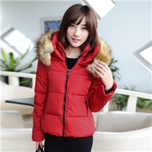 简曼2013秋冬新款棉袄韩版女装修身短款大毛领棉衣棉服外套批发