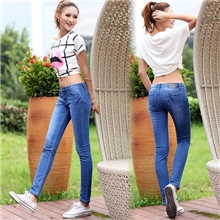 UDCOOL库存秋冬外贸原单韩国女装批发女式小脚铅笔牛仔裤女长裤