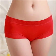 208莫代尔女式内裤大码中腰蕾丝无痕女士内裤爆款特价批发