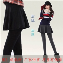 【伙拼】百褶裙裤韩版女式打底裤批发假两件加绒加厚大码保暖