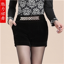 2013秋冬新款韩版金丝绒短裤大码女韩版潮短热裤休闲短裤厂家直销