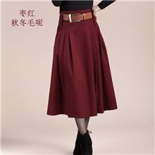 2013秋冬新款高腰毛呢半身长裙大摆长半身裙毛呢厚A字长裙冬批发