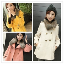 2013秋装新款韩版女装秋季潮双排扣中长款呢大衣微斗篷毛呢外套女