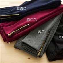 厂家直销~国打底裤加绒打底裤韩国侧拉链加厚九分裤加厚打底裤