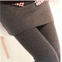 日韩外贸打底裙裤不倒绒打底裙裤假两件加厚加绒九分裤批发