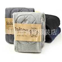 批发加绒加厚打底裤女秋冬新款保暖裤刺绣小猫加绒膝盖补丁打底