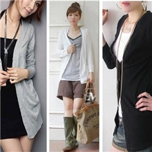 2013秋装新款女开衫韩版修身中长款纯棉薄款长袖春秋女装外套