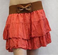 服装厂家加工甜美蝴蝶结蛋糕裙女装半身裙，多层人造棉短裙