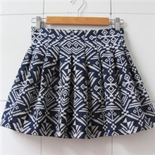 超爆款2013秋冬新款韩国复古几何印花半身裙打底裙百褶裙