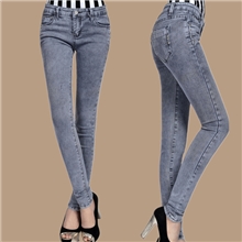 韩国外贸新款显瘦女式铅笔裤小脚牛仔裤长裤批发淘宝潮最低价