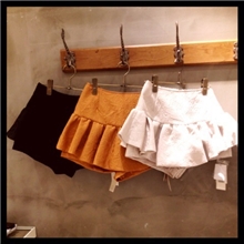 【出厂价】Lena着荷叶边拼接气质百搭短裙裤