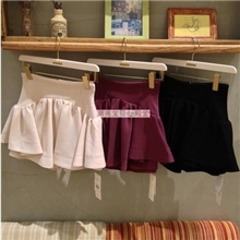 【出厂价】vivi12月冬款高腰荷叶边蓬蓬裙裤半身裙