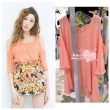 【出厂价】rb杂志藤井春夏季新款时尚大牌露肩T恤