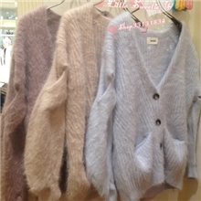 【出厂价】LENA秀兔毛大开衫