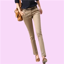 2013秋季女装秋韩版时尚休闲显瘦铅笔裤职业小直筒卡其修身布裤