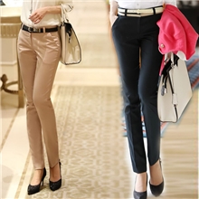新款秋装韩版休闲裤OL修身职业长裤西裤显瘦女裤子有弹性小脚裤