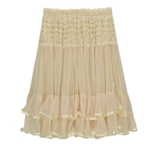 2013夏季新款女装半身裙子蕾丝网纱短裙子百褶裙中裙A字裙8085