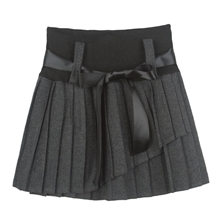 秋冬新款女装毛呢短裙半身裙系腰带打底裙百褶裙冬裙不规则8810