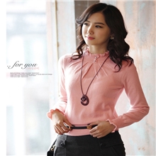 厂家直销2013秋冬新款时尚韩版修身显瘦五色毛绒面针织衫