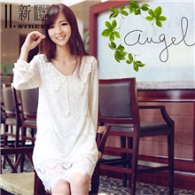 B152棉睫毛刺绣领花淑女可爱连衣裙-满1000元包邮